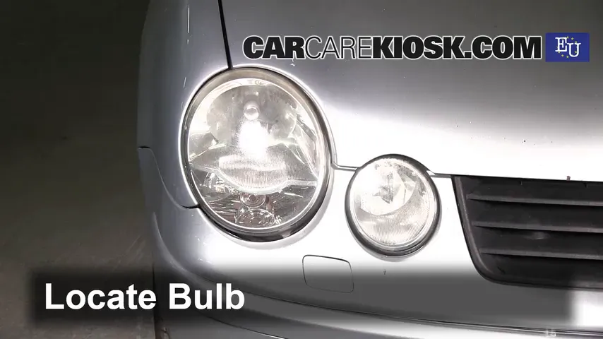 2002 Volkswagen Polo 1.4L 4 Cyl. Luces Faro delantero (reemplazar foco)